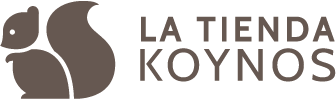Logotipo de La tienda Koynos. El icono es una ardilla.