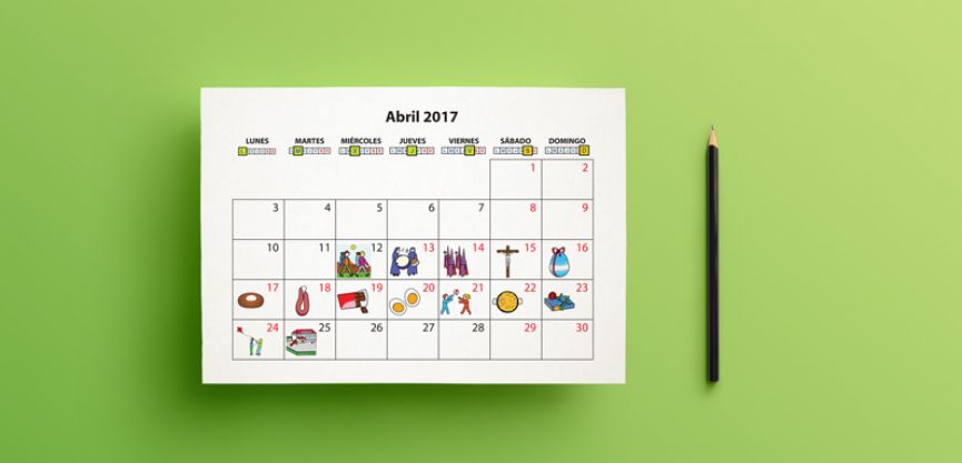 Un calendario sobre una mesa