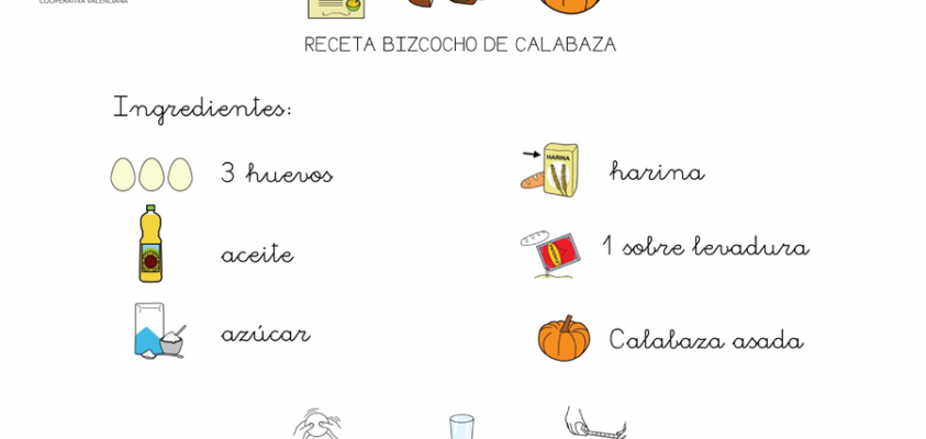 Ingredientes del bizcocho.