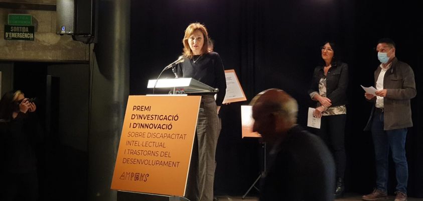Cristina Santamarina en la ceremonia de los premios